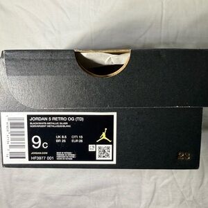 Jordan 5 Retro OG size 9 (TD)